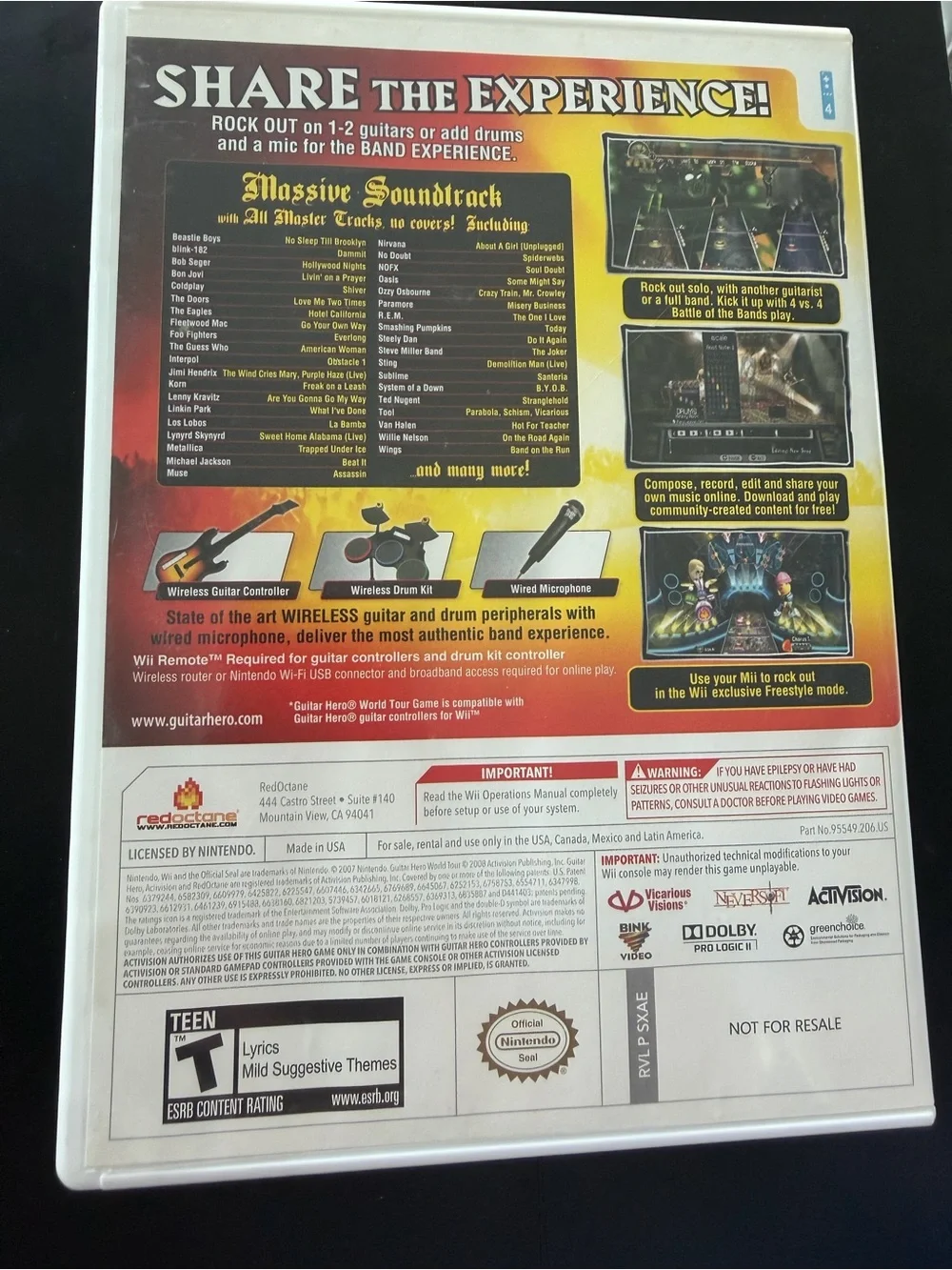 Guitar Hero World Tour - Nintendo Wii - US Version